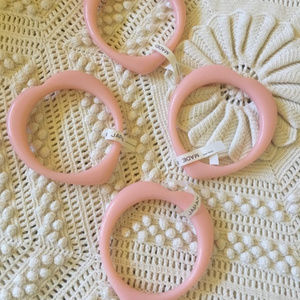 Set of Four Vintage Resin Bangles Heart ♥️ Shape